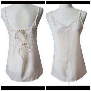 White Lace Tie Back Camisole
